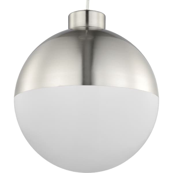 Progress Lighting Globe LED Collection Brushed Nickel One-Light LED Pendant P500148-009-30 - main
